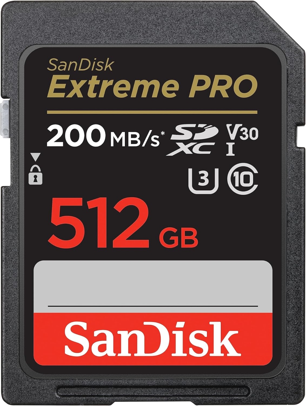 SANDISK 512GB Extreme PRO SDXC UHS-I Memory Card - C10, U3, V30, 4K UHD, SD Card - SDSDXXD-512GB-GN4IN