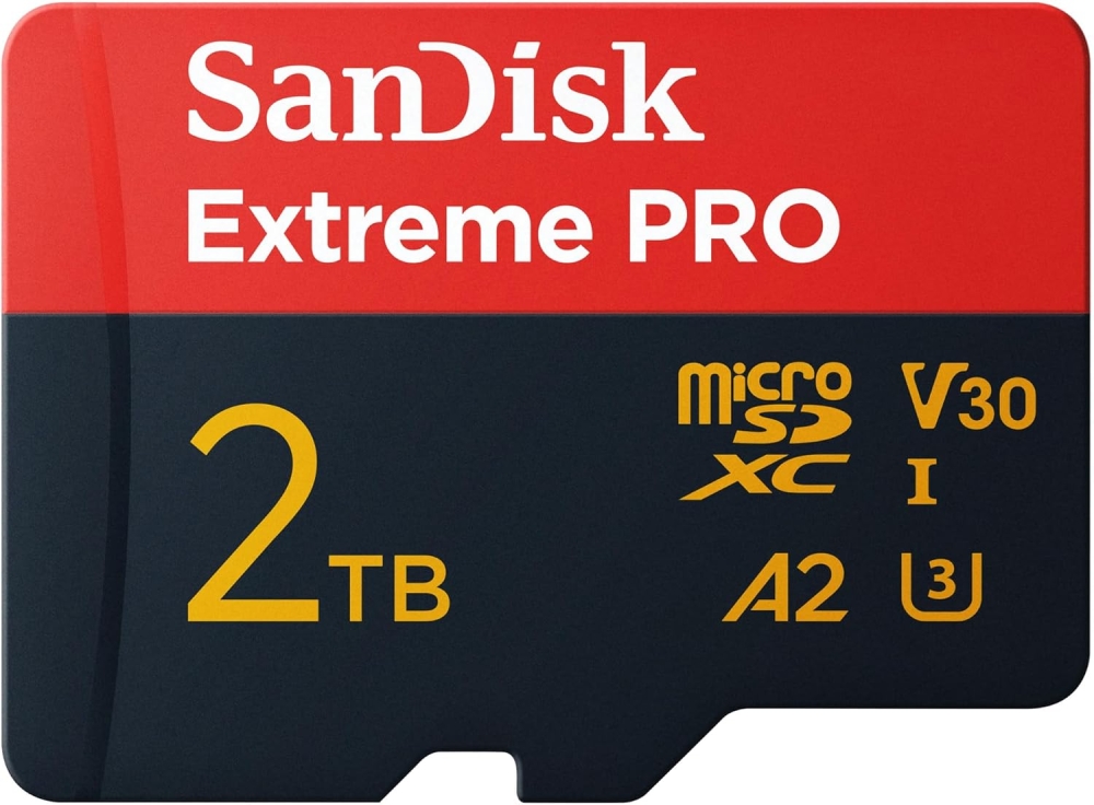 SanDisk Extreme PRO 2TB microSDXC UHS-I Card + SD Adapter & RescuePRO Deluxe (for Smartphones, Action Cams, Drones, Read Speeds up to 250MB/s, 5K, 4K UHD, A2, Class 10, U3, V30)