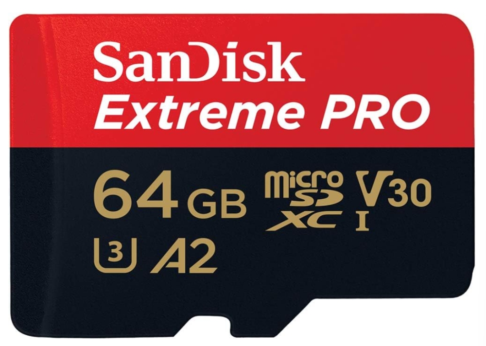 SanDisk 64GB Extreme PRO microSDXC Card + SD Adapter + RescuePro Deluxe, up to 200 MB/s, with A2 App Performance, for Smartphones, Action Cameras or Drones UHS-I Class 10 U3 V30